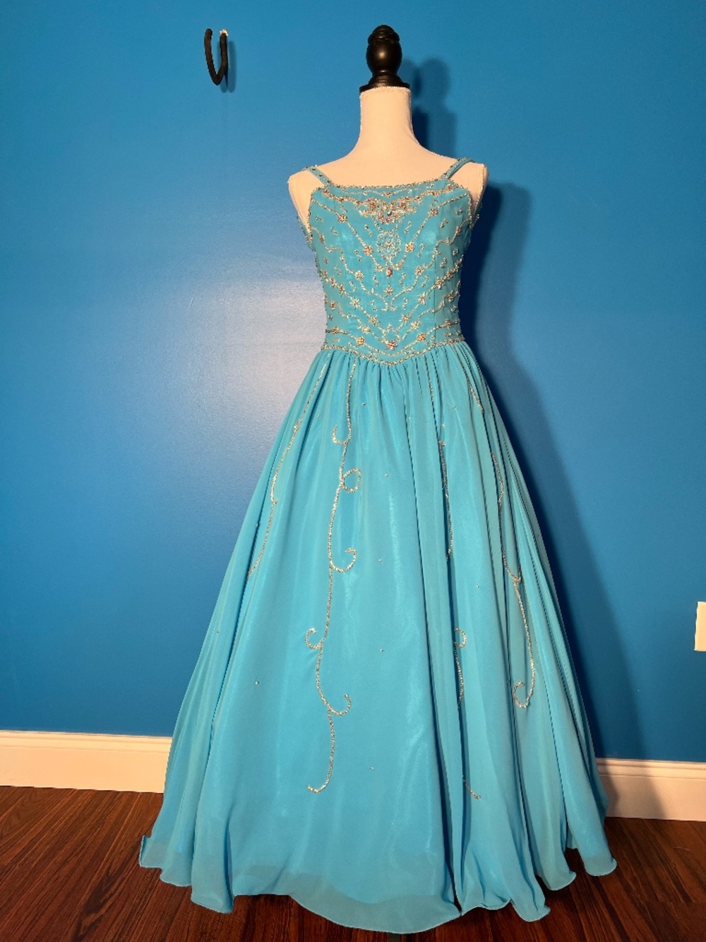 Blue girls pageant dress size 12